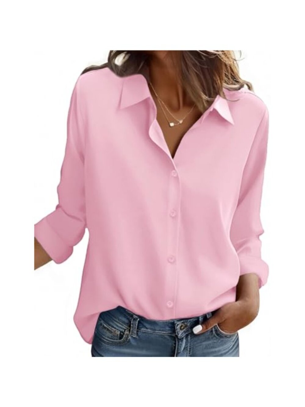 Women's Button Down Shirt Long Sleeve Floral Print Blouse Business Casual
